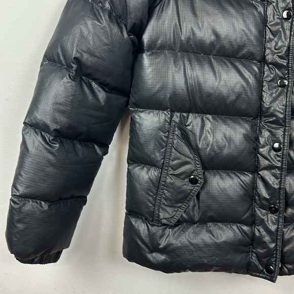 J. Crew Women's Shiny Black Down Filled Puffer Jacket. Style #B1186 Sz S - Picture 7 of 13